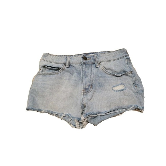 RSQ Jean Shorts 1/w25 button fly boyfriend Cut Off Distressed - Picture 1 of 5